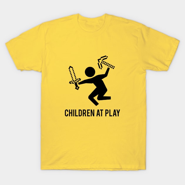 Children At Play in Minecraft T-Shirt by ice dyed